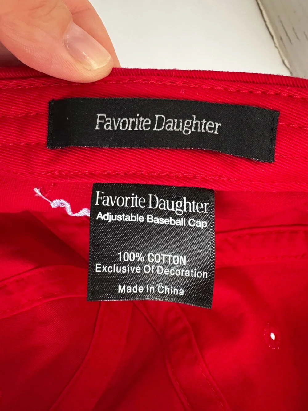 Favorite Daughter Women’s Red & White Nobody Wants This Adjustable Baseball Cap